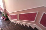 Decoracion con diferentes texturas con moldura de baqueton de 4mm